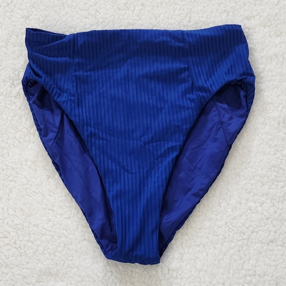 New!Vitamin A Sienna High Waist Full Cut Bottom,Eco-Rib Sienna Banded Bikini Top - Picture 8 of 12